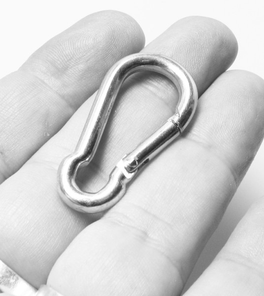 Karabinerhaken silber - 4x40mm