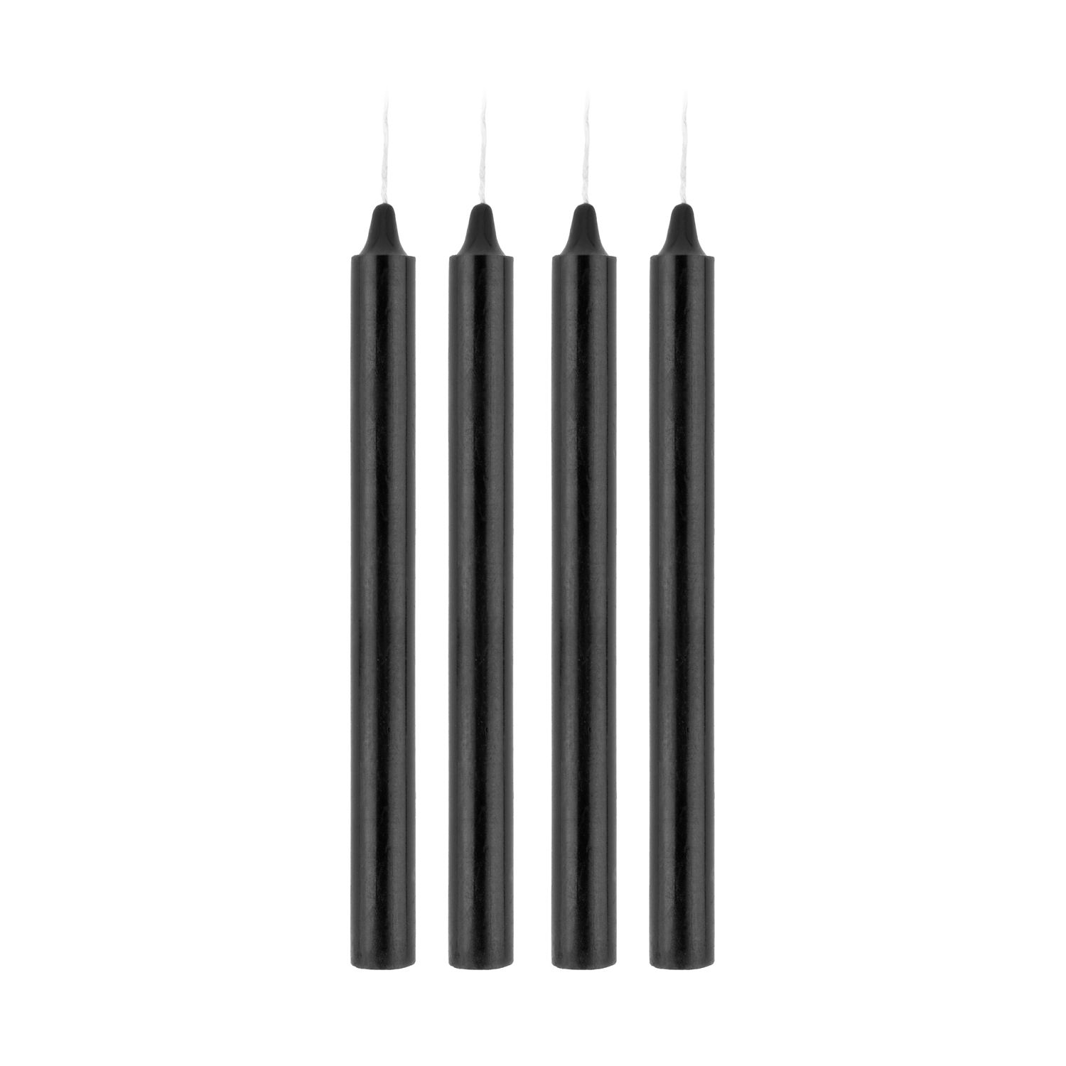 Schwarzes Tropfkerzen-Set, 4 Stück – Rosy Gold