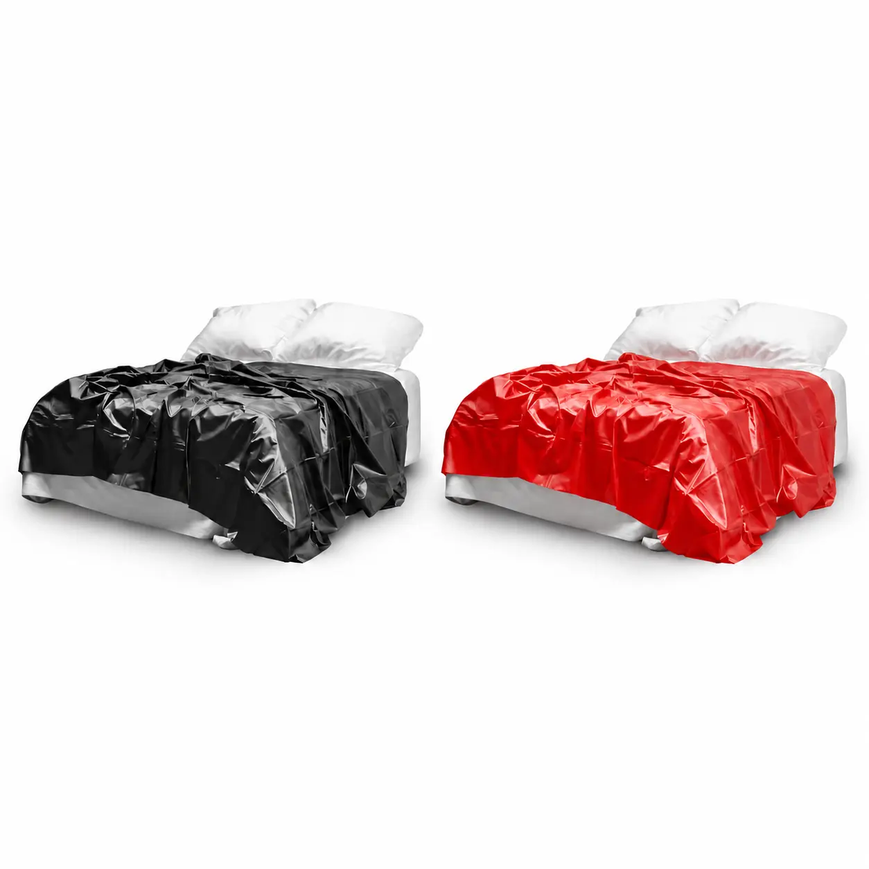 EasyToys Wasserdichtes Vinyllaken – Schwarz & Rot