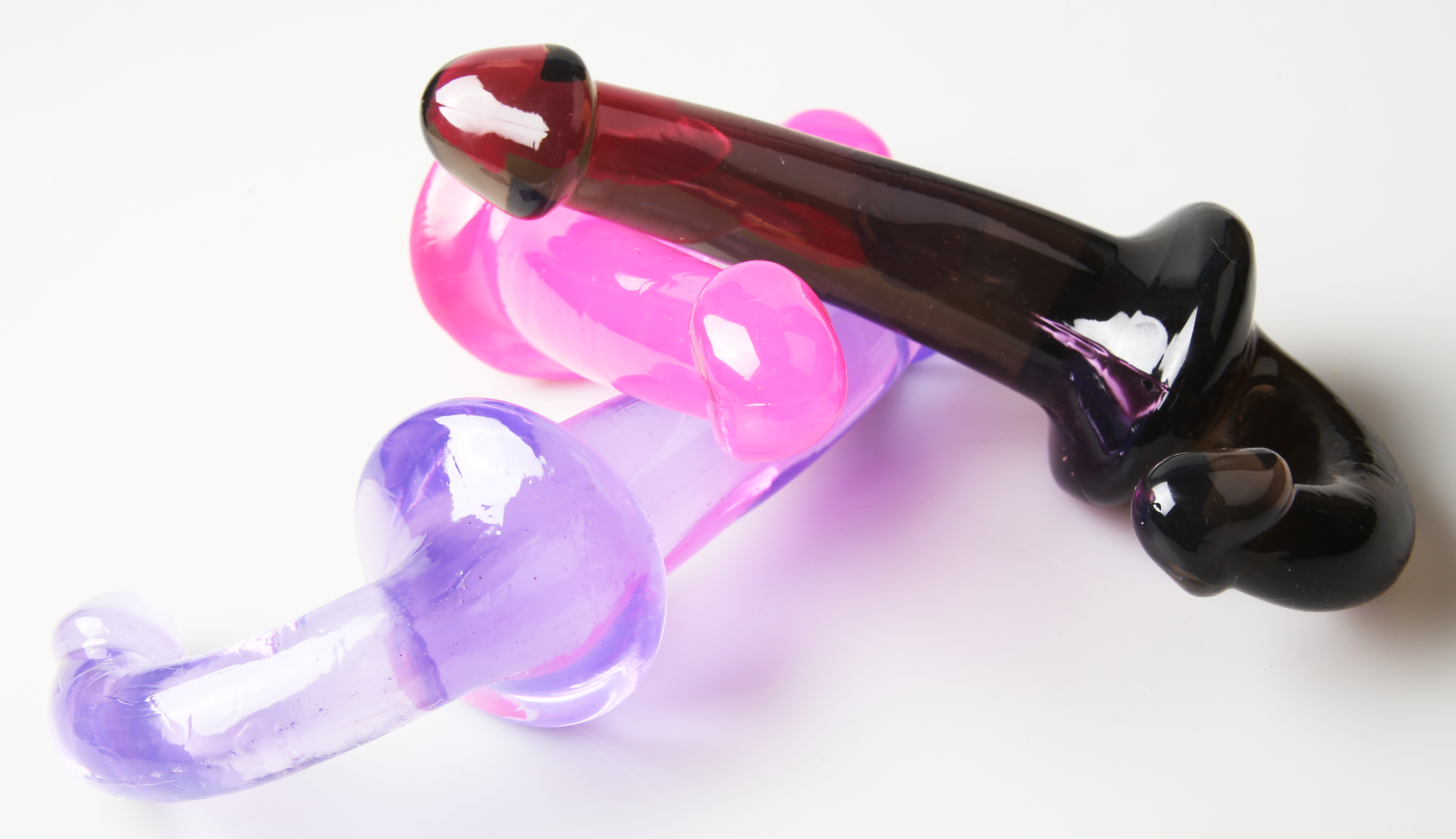 Strapless Strap-On in lila