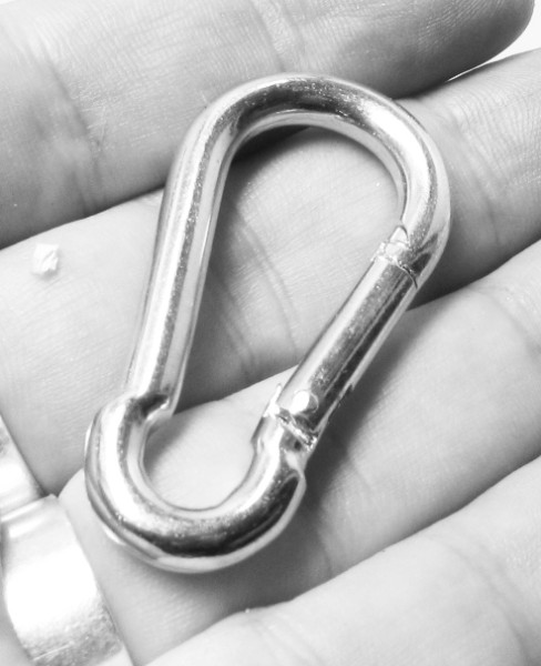 Karabinerhaken silber - 5x50mm