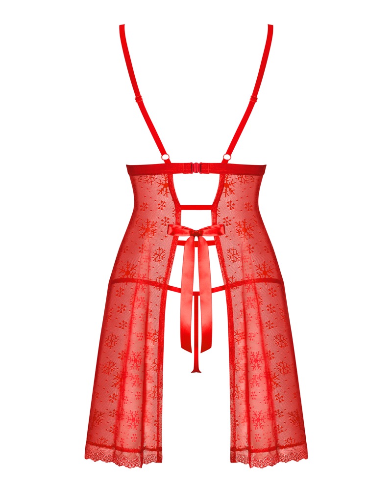 Weihnachts-Negligé Claussica mit String – Obsessive