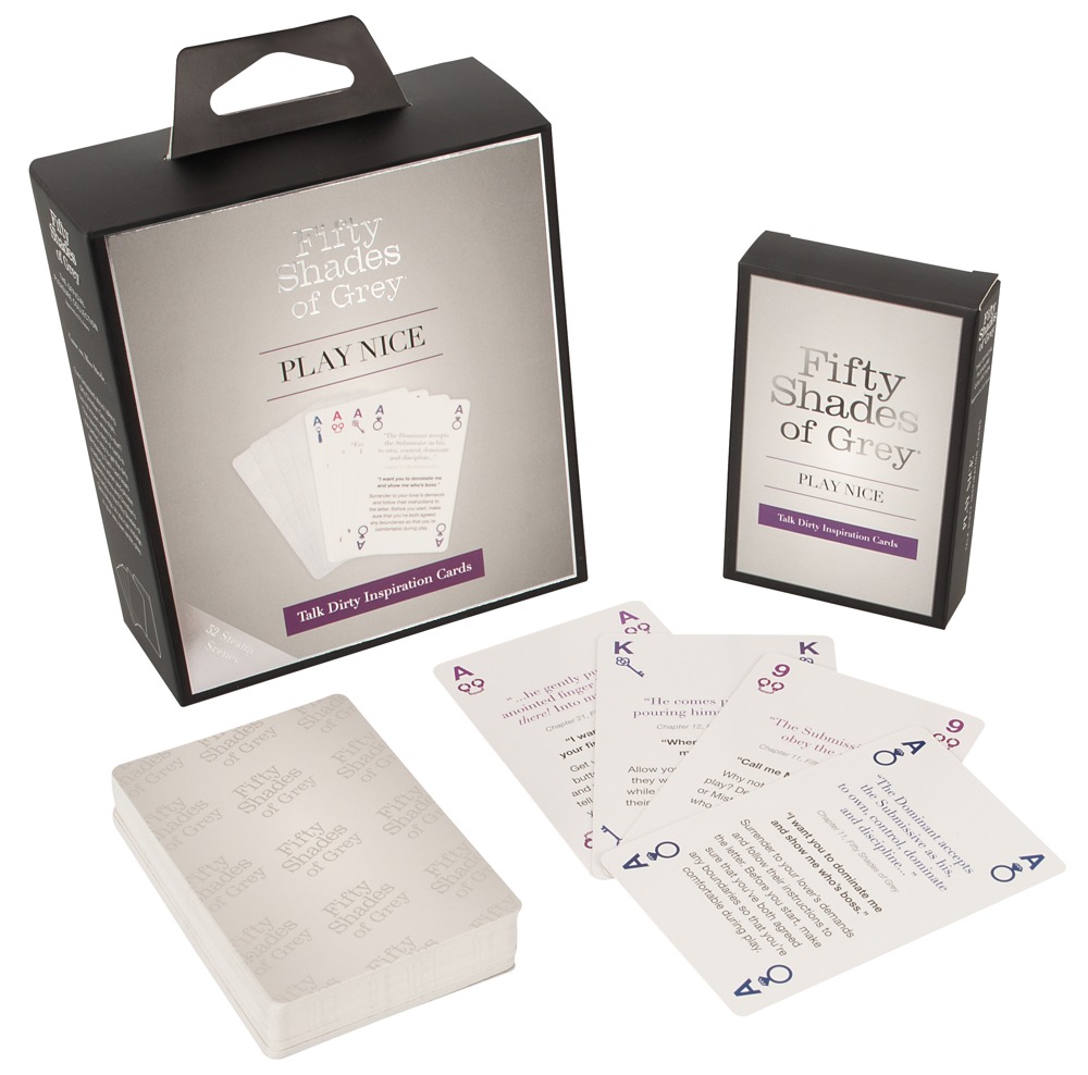 Dirty-Talk-Kartenspiel Play Nice mit 52 Karten – Fifty Shades of Grey