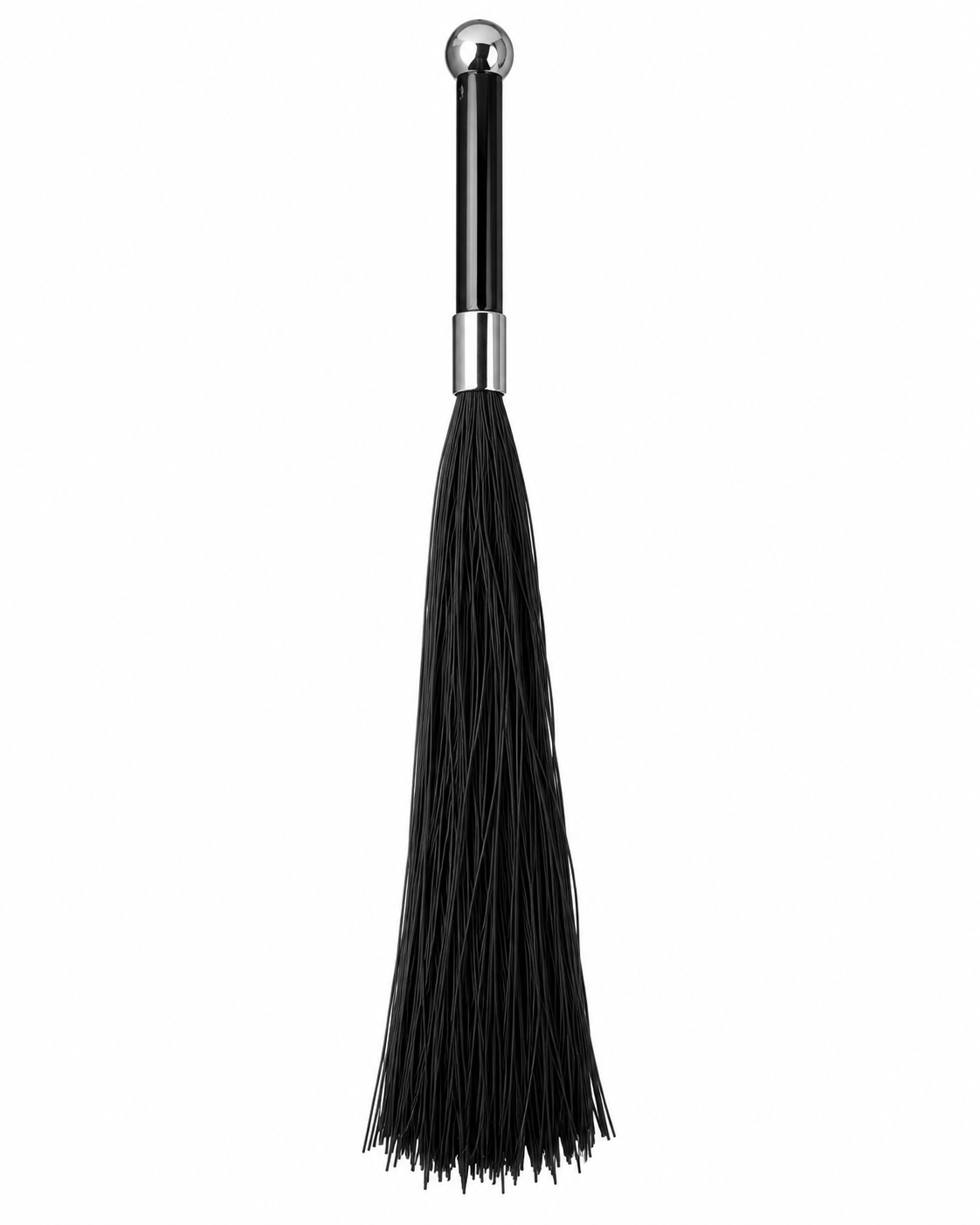 Silikonflogger mit schwerem Metallgriff in schwarz!