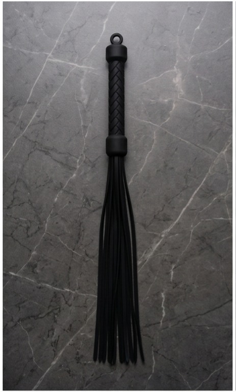 Silikon Flogger in schwarz