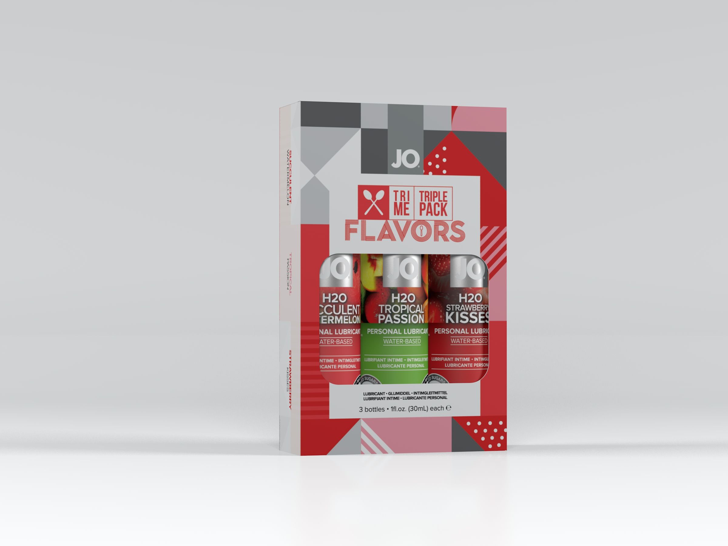 Aromatisierte Gleitmittel-Sets mit drei Sorten – System JO